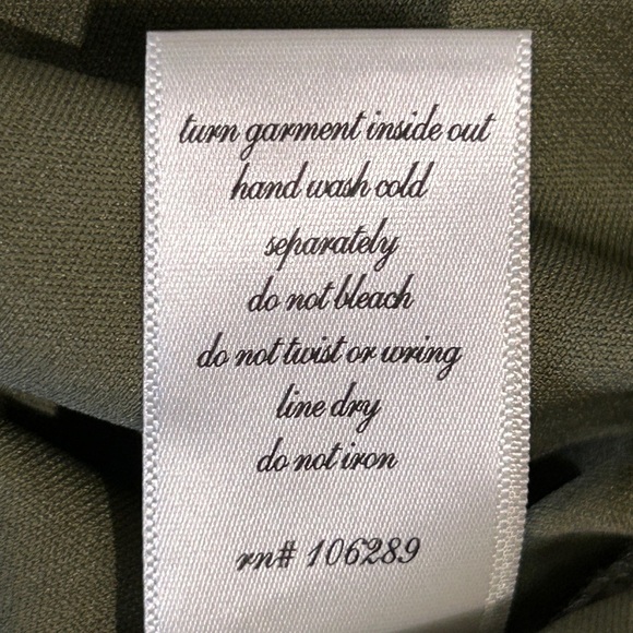 Miami Women’s Dress Boho Crochet Cold Shoulder Olive Green Mini Dress Size-S EUC - Picture 10 of 11